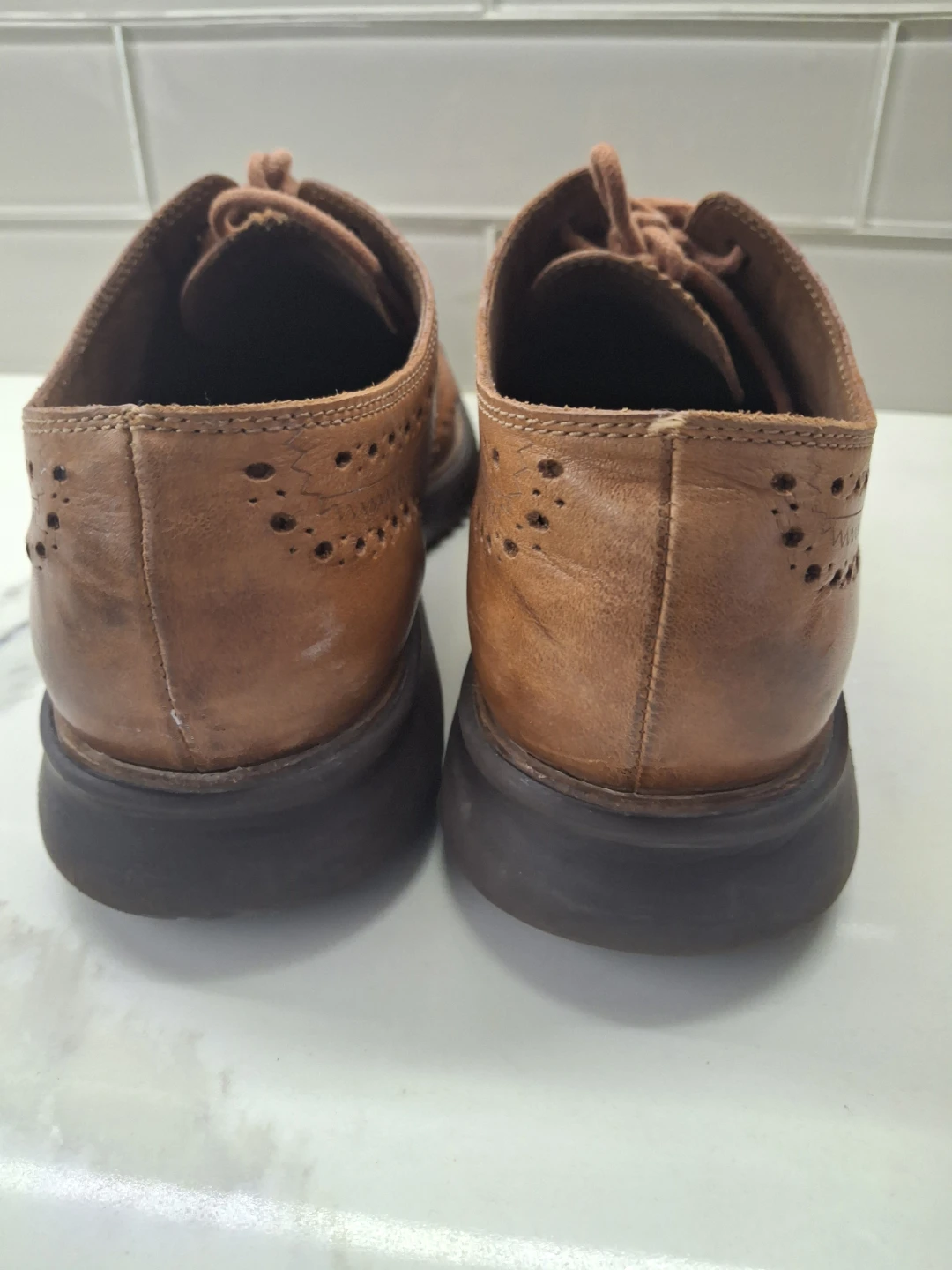 Cole Haan Men's 10M Brown Leather Wingtip Shoes - photo 4