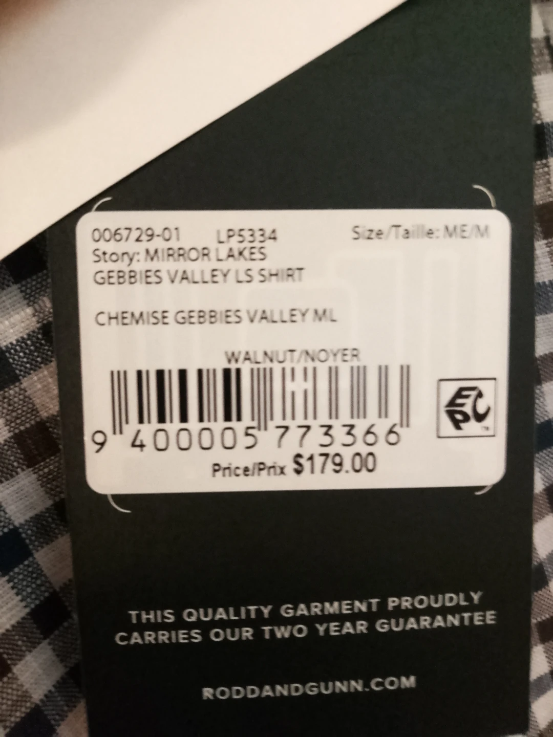 Rodd & Gunn Gebbies Valley LS Shirt - ME/M - Walnut - photo 3