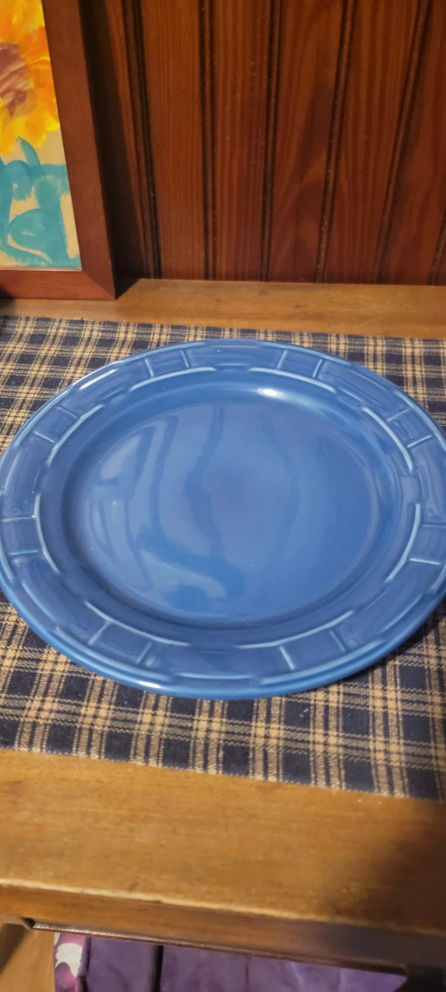 Longaberger Pottery Blue Dinner Plate