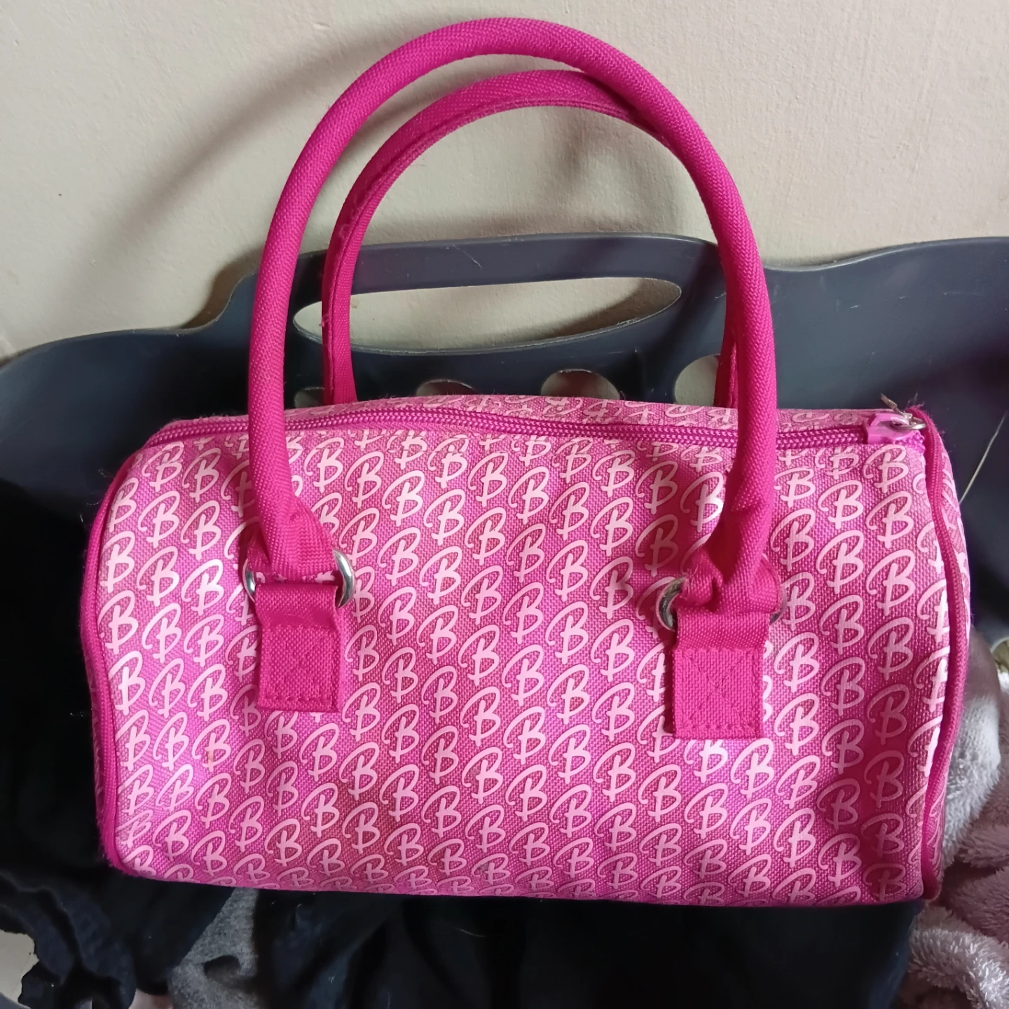 Barbie Pink Monogram Barrel Bag