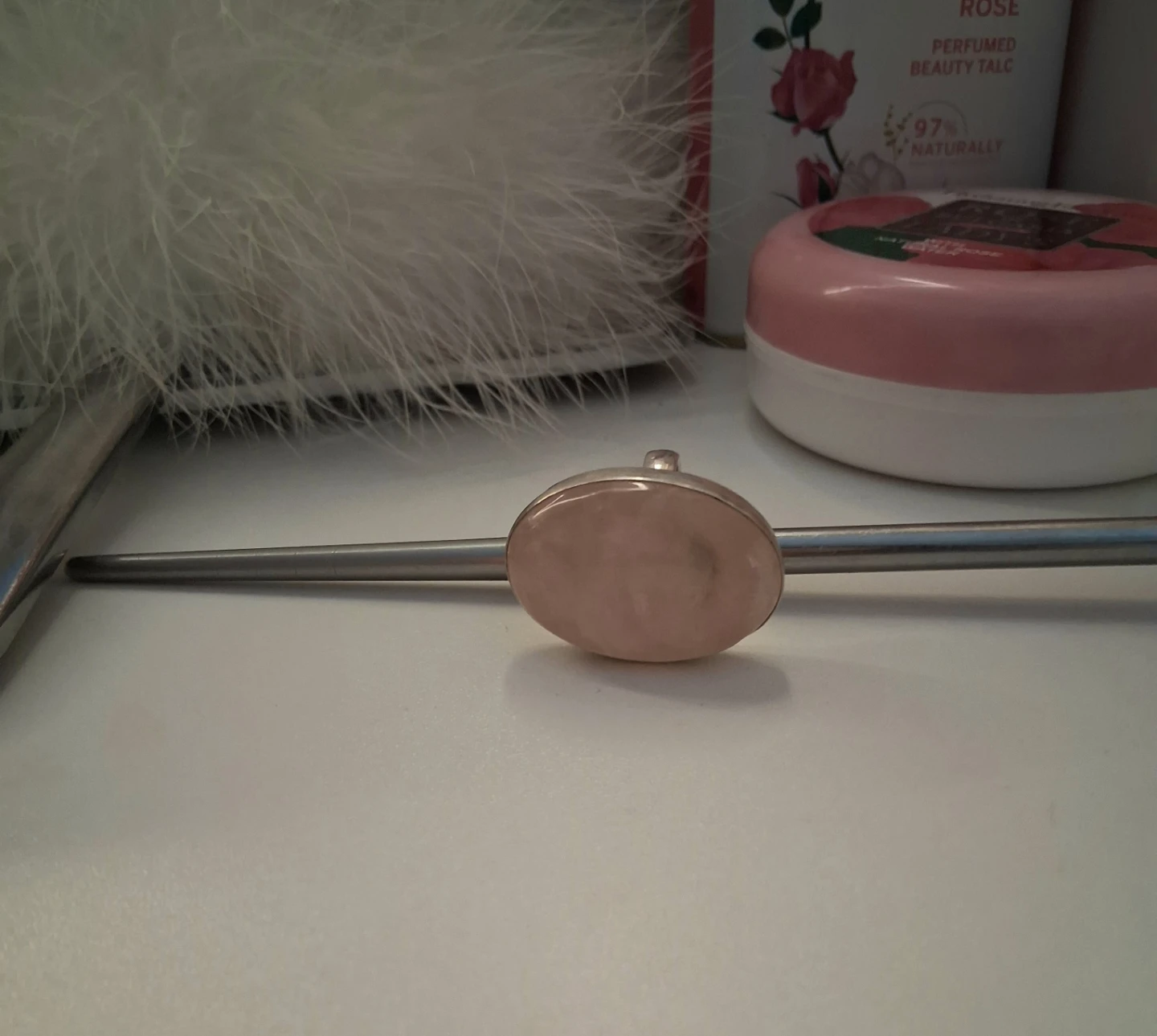 Sterling Silver Rose Quartz Ring - photo 3
