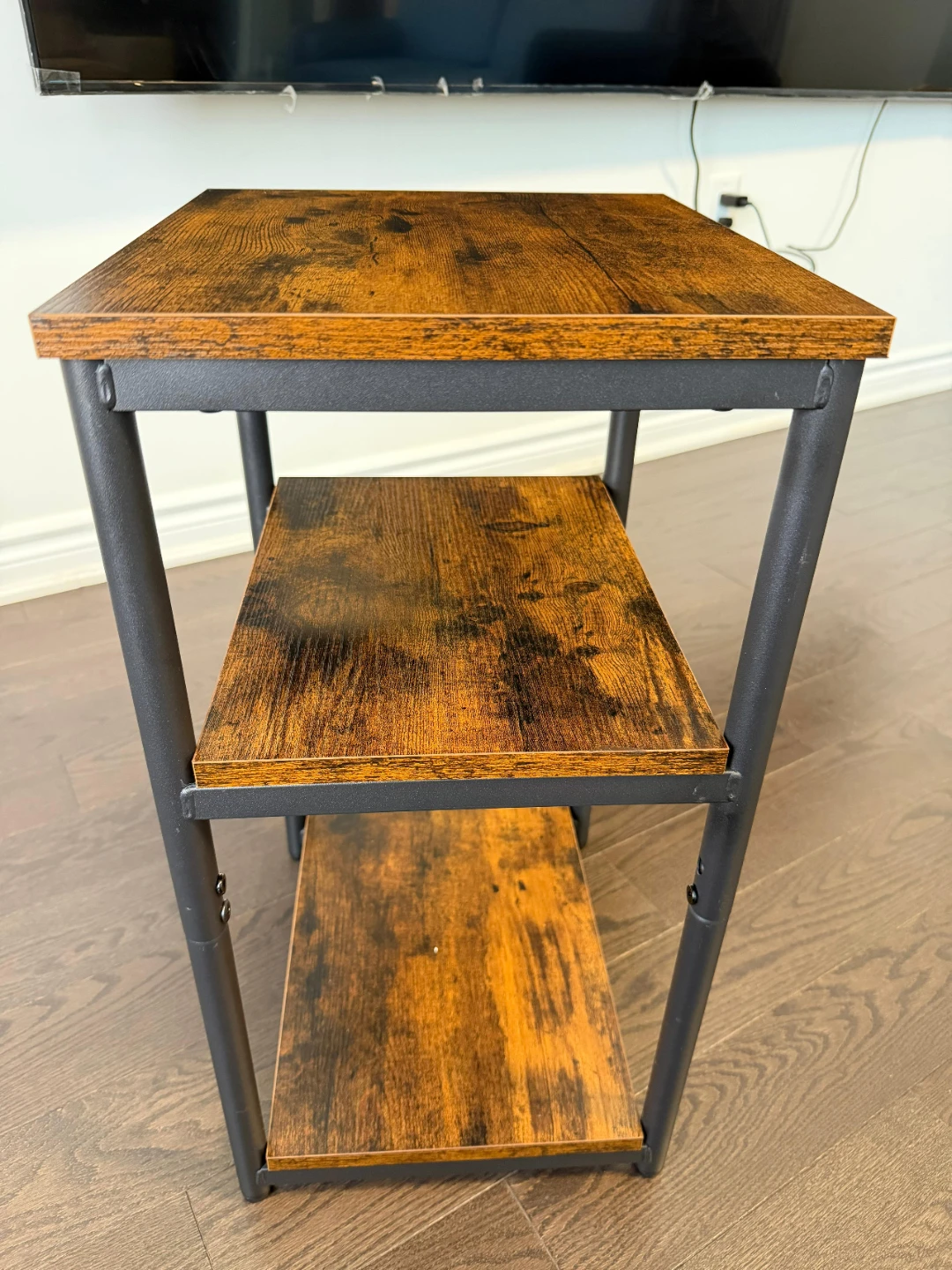 3-Tier Industrial Side Table - photo 2