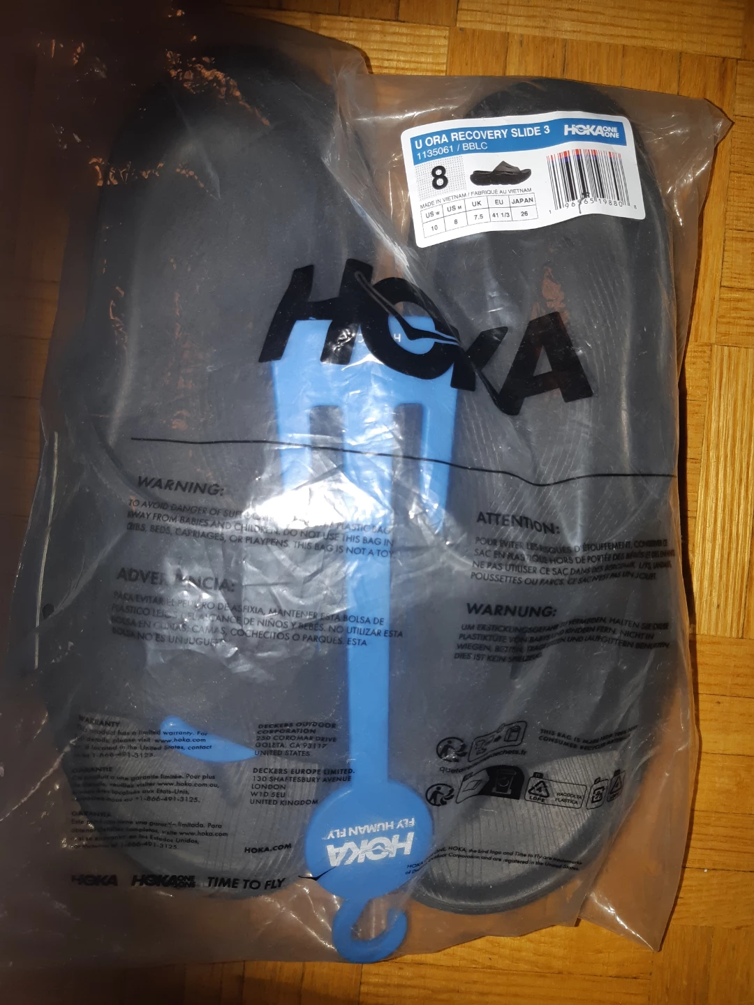 Hoka U Ora Recovery Slide 3 Black Sandals - photo 2