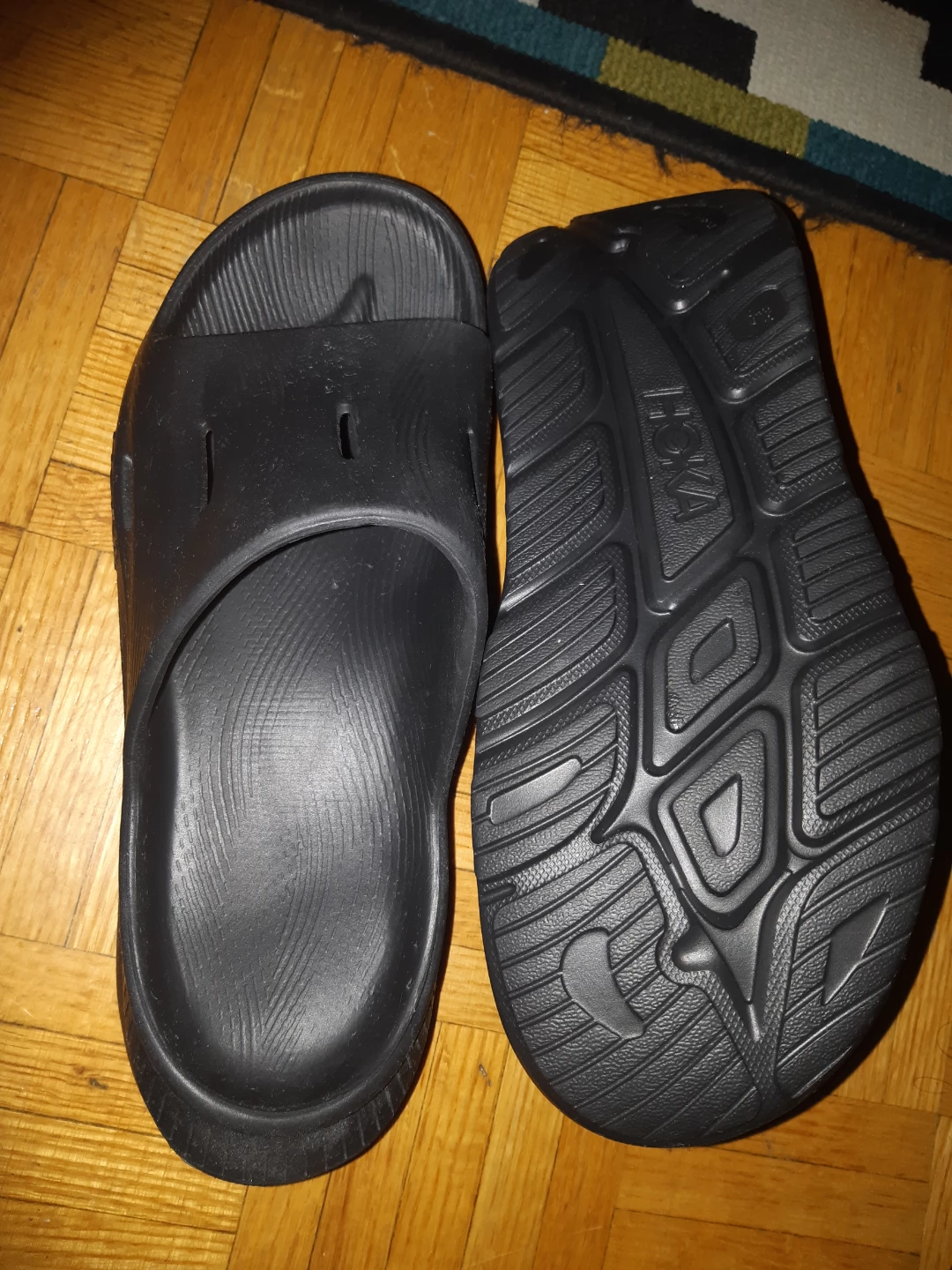 Hoka U Ora Recovery Slide 3 Black Sandals - photo 3