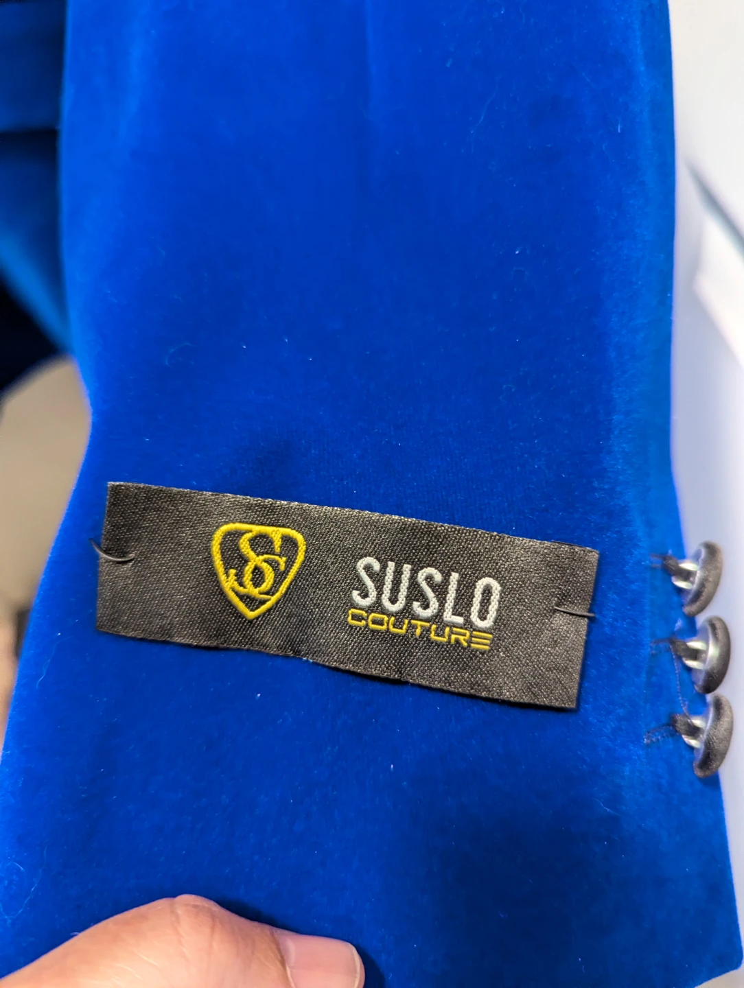 Suslo Couture Men's Royal Blue Velvet Blazer 5XL/52 - photo 3