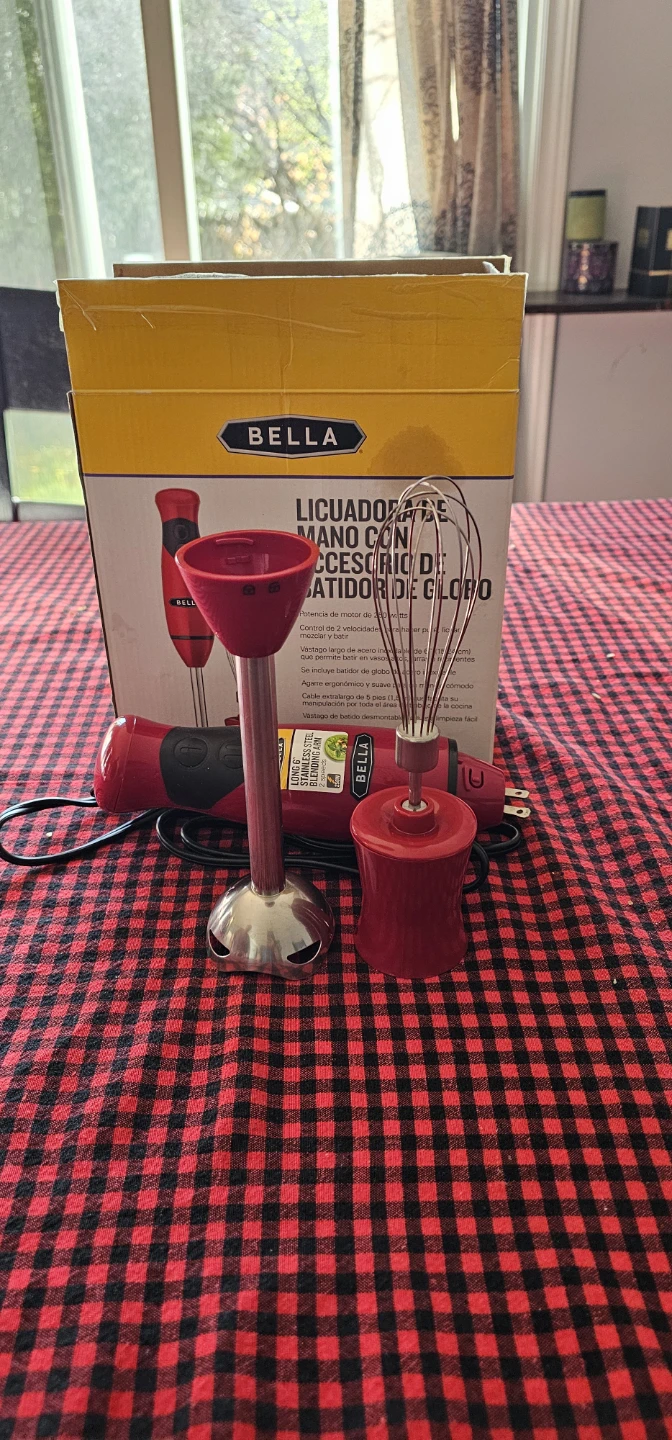 BELLA Hand Blender with Whisk Attachment
