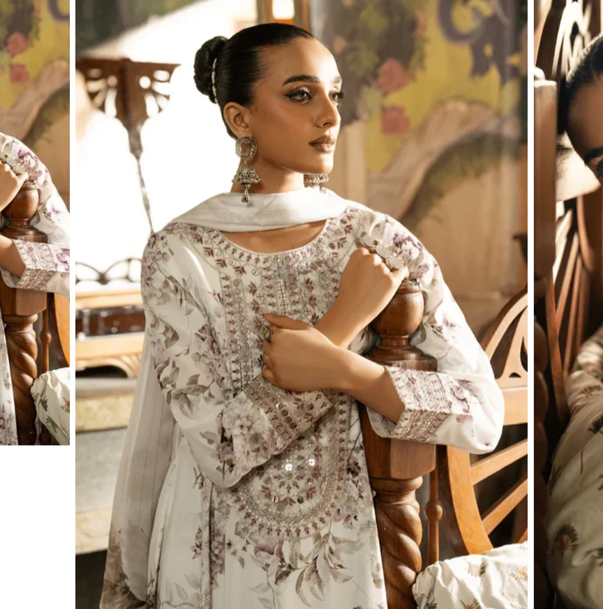 Dreamy 3PC DIGITAL Print Frock - photo 2
