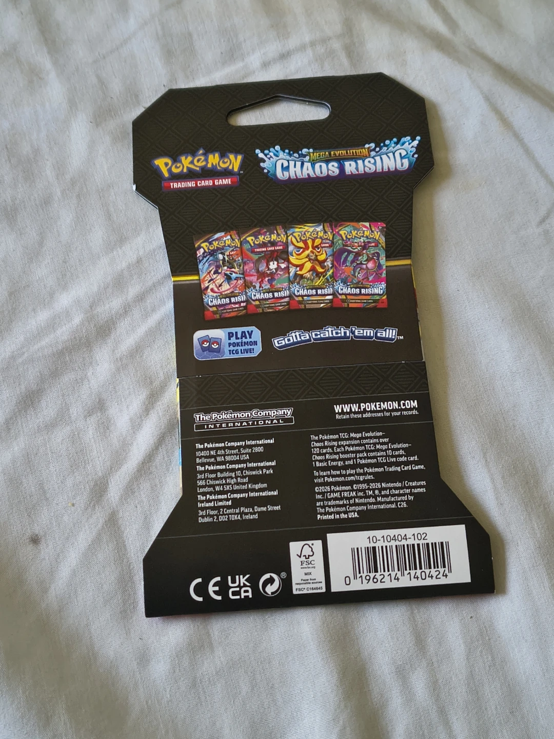 1x Chaos Rising Booster Pack - ME04: Chaos Rising ENGLISH - photo 2