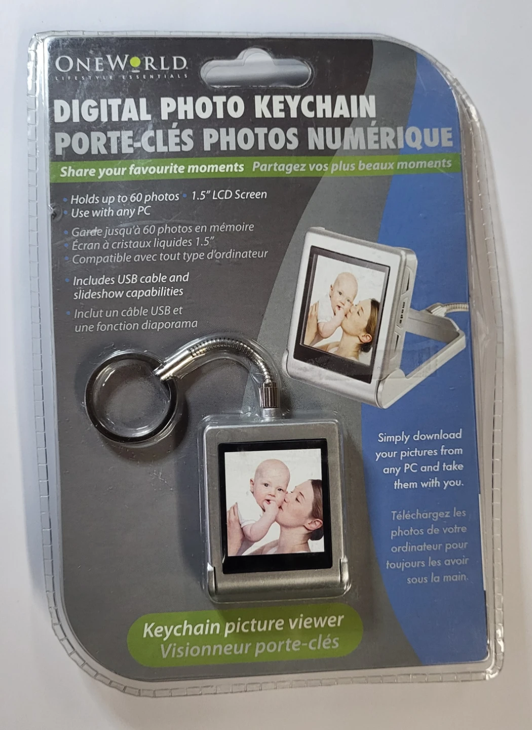 OneWorld Digital Photo Keychain