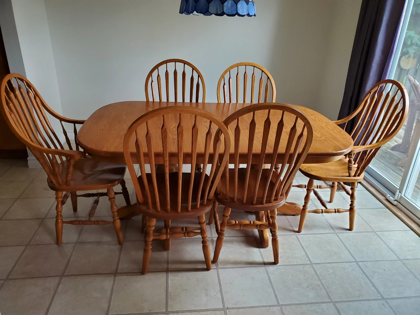 Xtendable Oak Dining Table with 6 Chairs + 3 Xtra leafs - photo 5