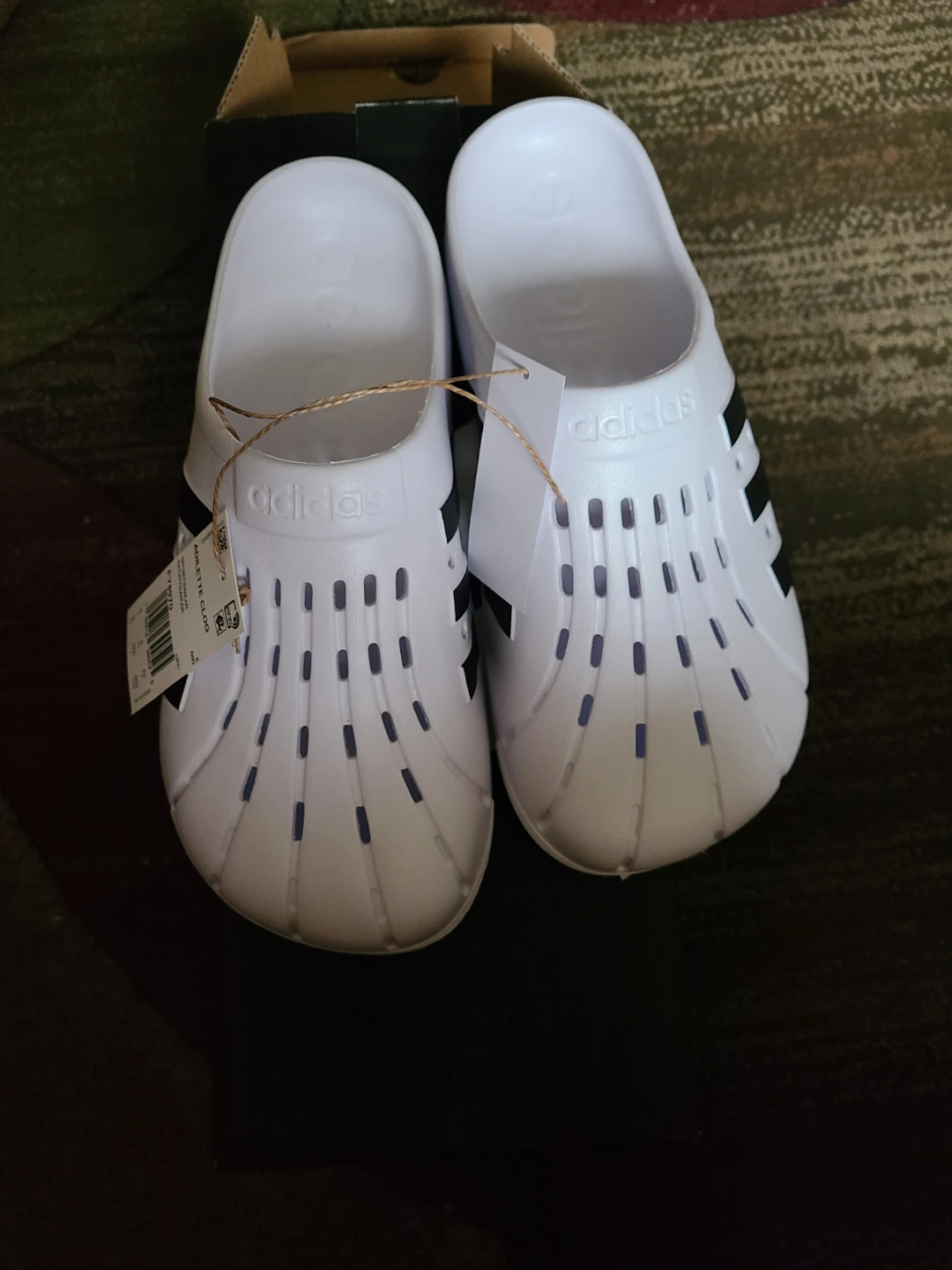 Adidas Adilette Clog White Unisex  Size 8 - photo 2