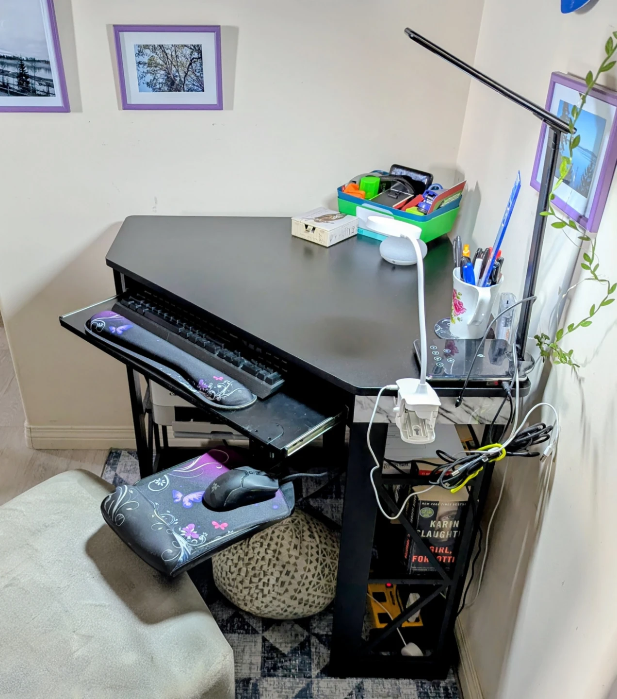 Black Corner Desk