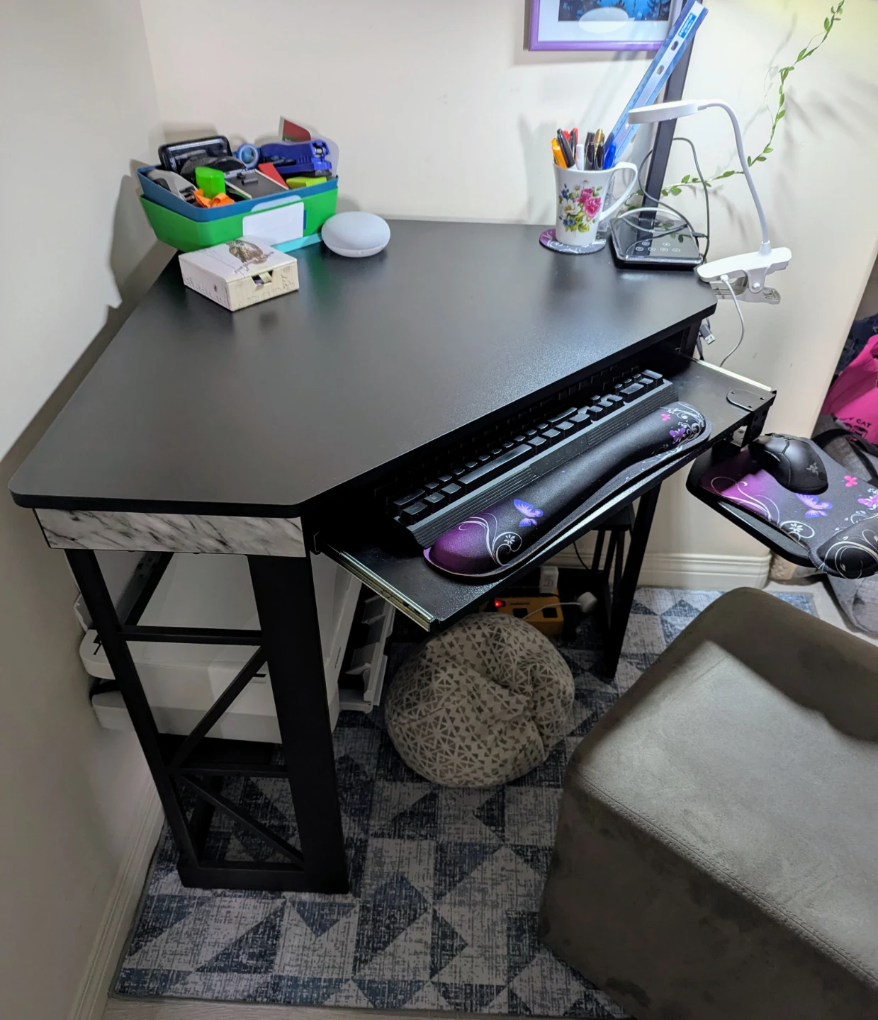 Black Corner Desk - photo 2