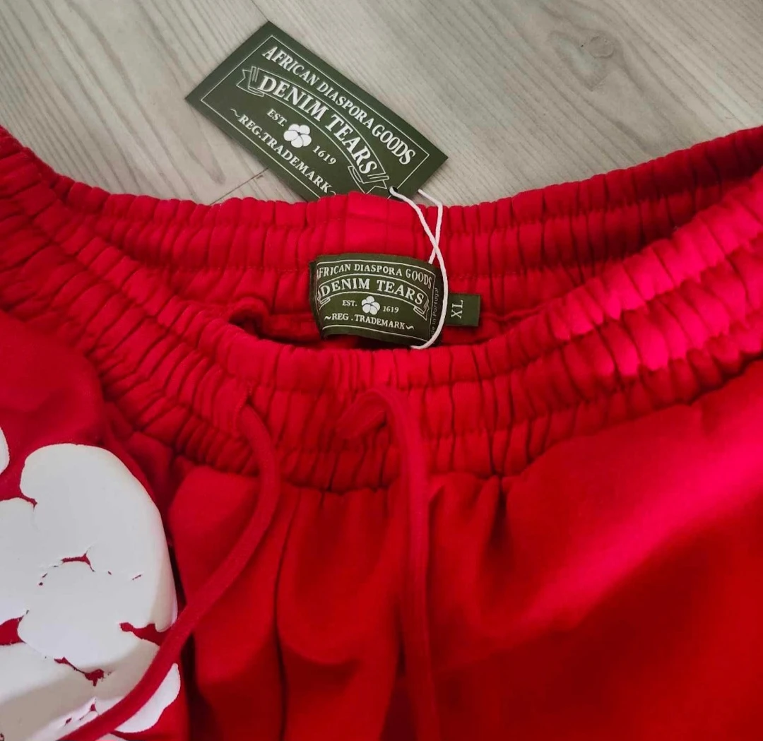 Denim Tears Red Hoodie & Pants Set - photo 5