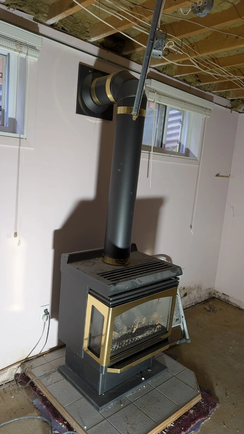 Majestic Gas Fireplace with Gold Trim - photo 2