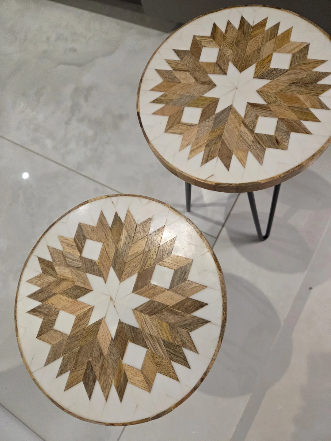Set of 2 Round Side Tables - photo 3