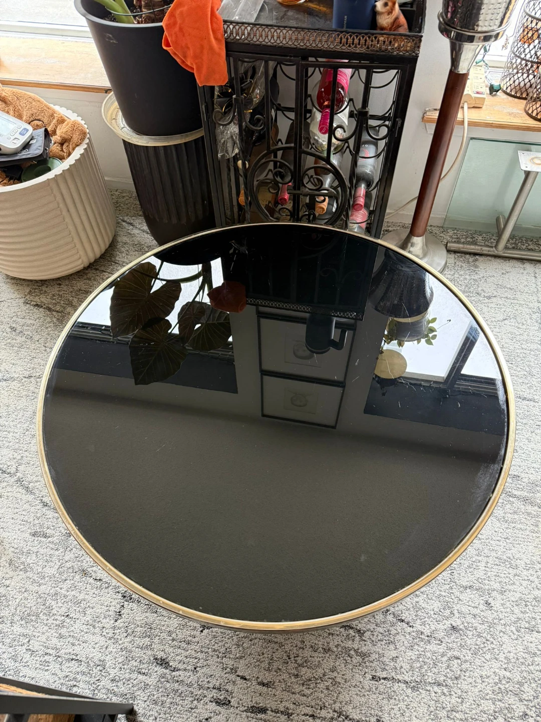 McM  Milo Baughman Brass and Glass Swivel Coffee Table - photo 5