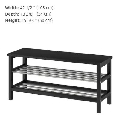 Ikea Bench with Shoe Rack