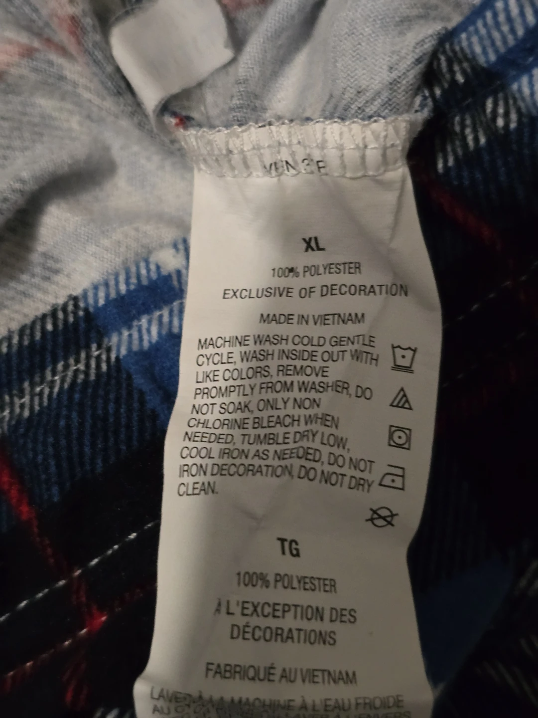 XL - Nautica Navy Plaid Lounge Pants (Clean) - photo 4