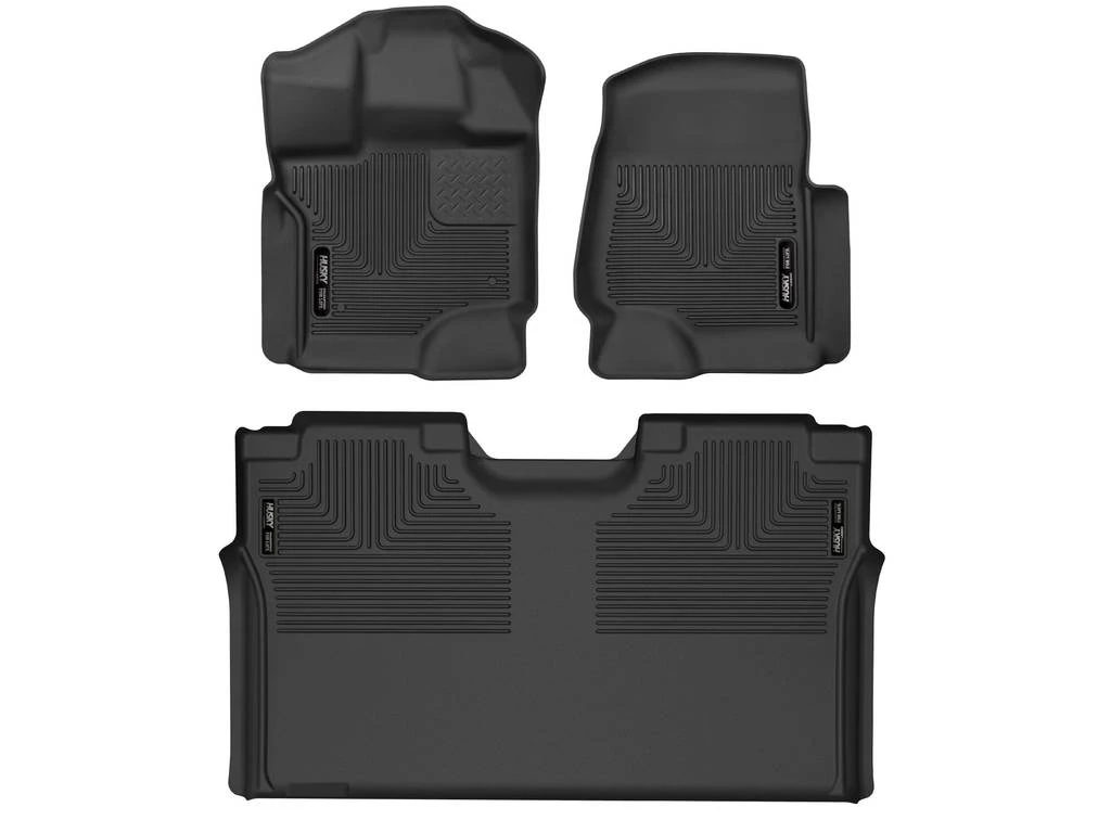 Ford F-150 Husky Liners Black Floor Mats - Front & Rear