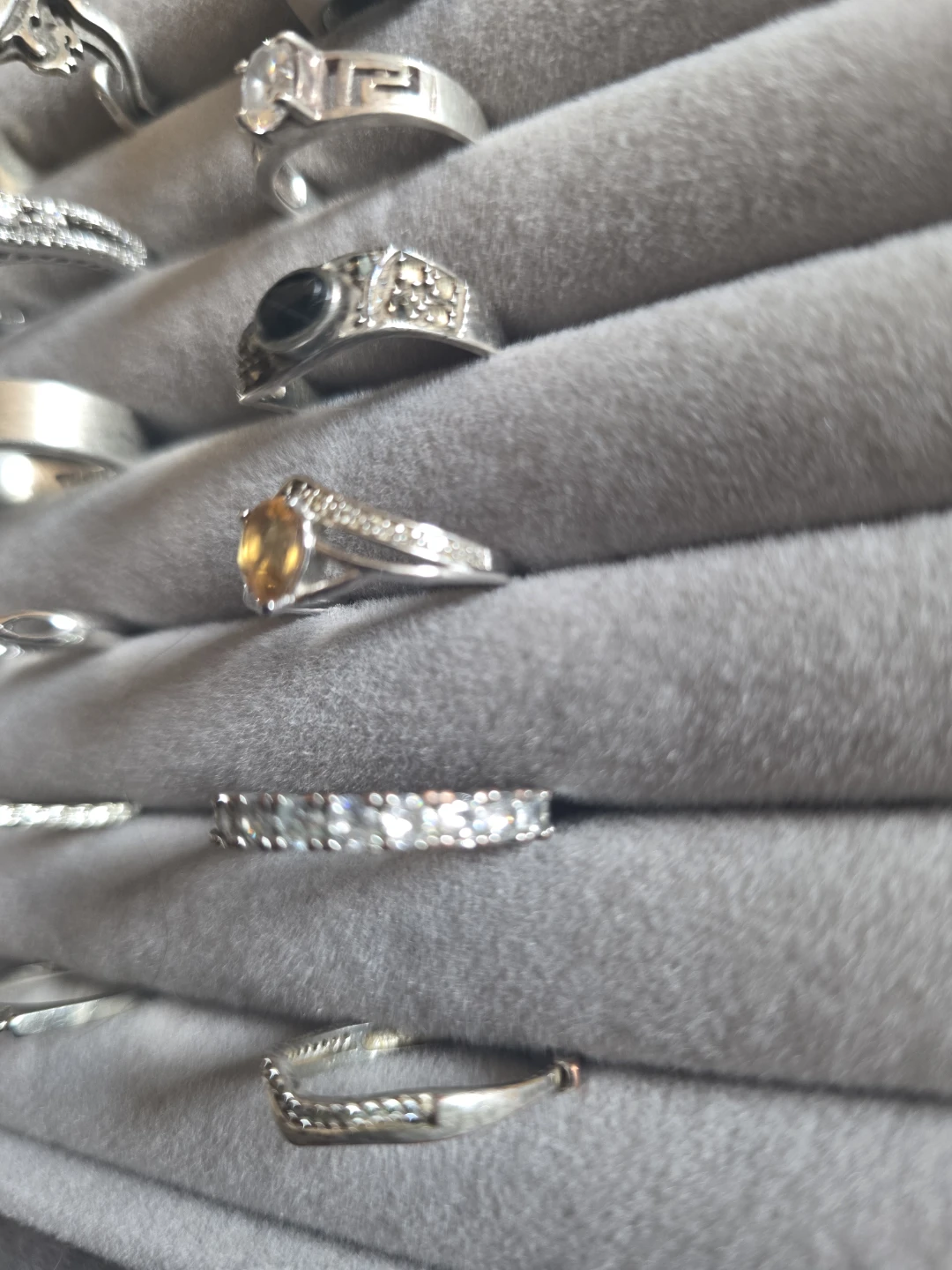 12 Sterling Silver Vintage Rings Marked 925 - photo 5