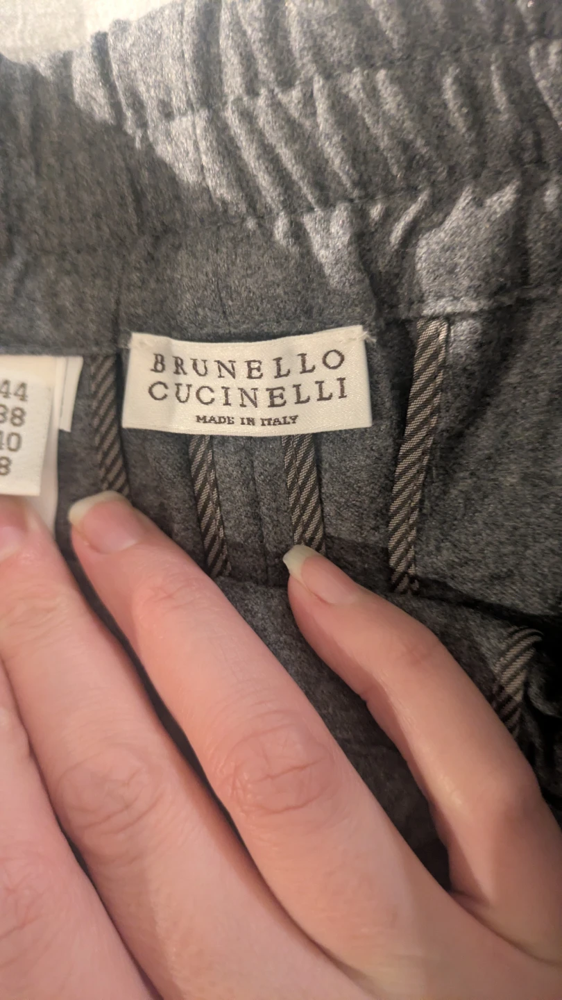 Brunello Cucinelli Dark Grey 100% Virgin Wool Pants with Monili - photo 4