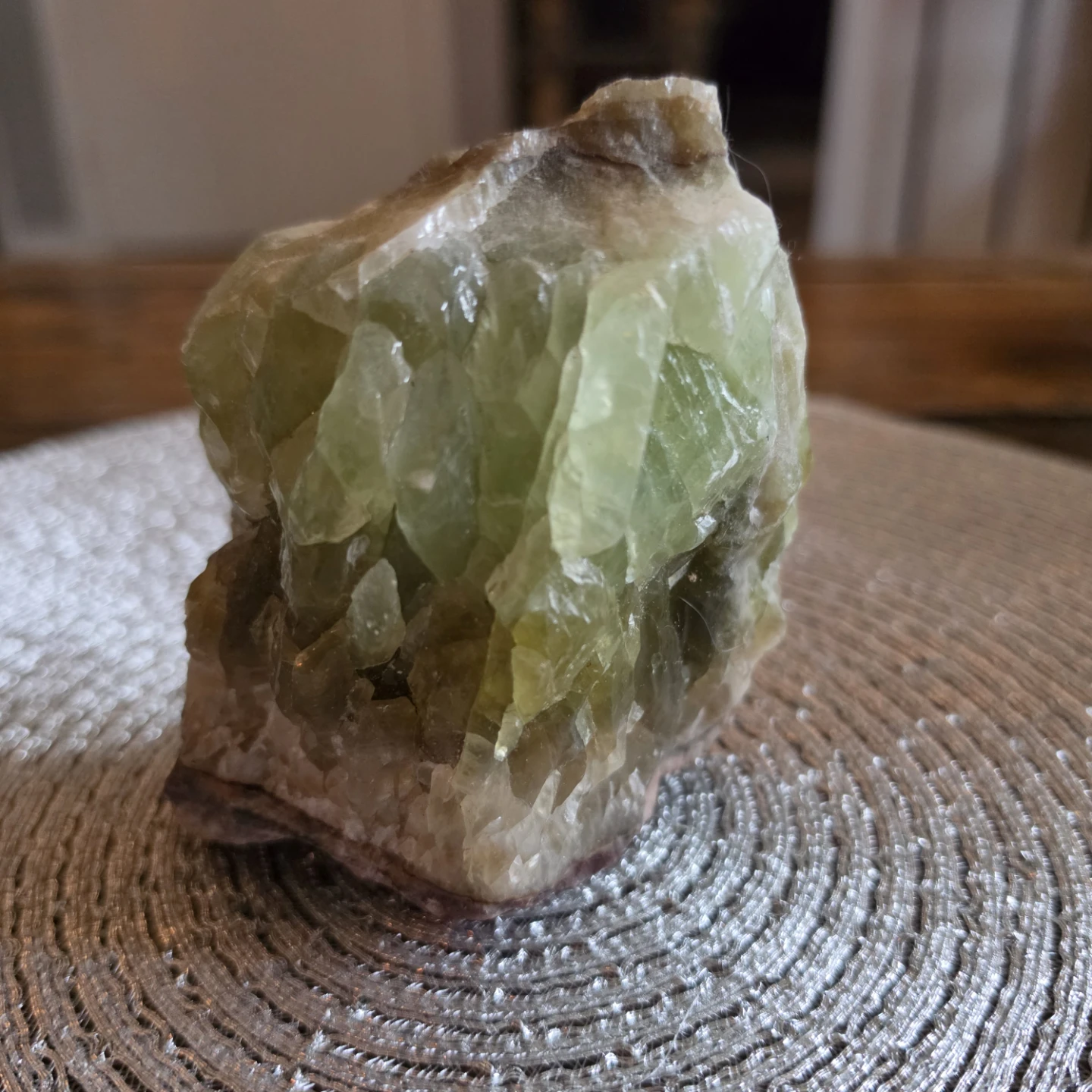 Large Green Calcite Crystal - EUC