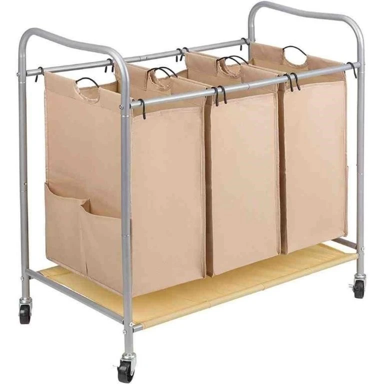 3-Bag Rolling Laundry Sorter