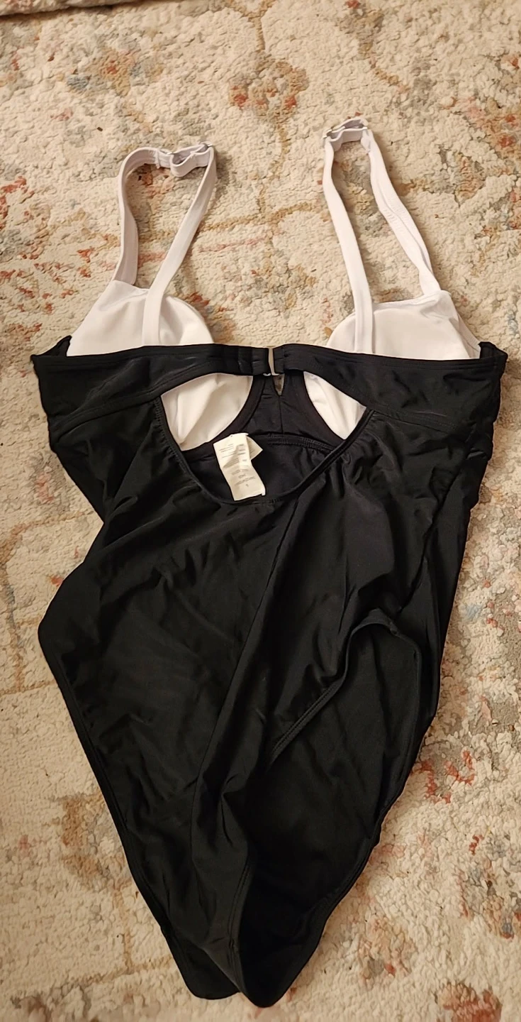 New Women's Black and White One-Piece Swimsuit - photo 2