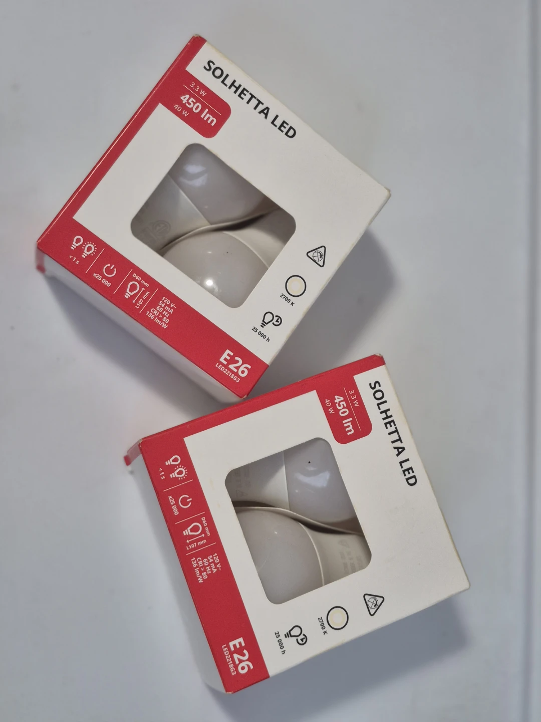 IKEA Solhetta LED Light Bulbs (2-Pack)