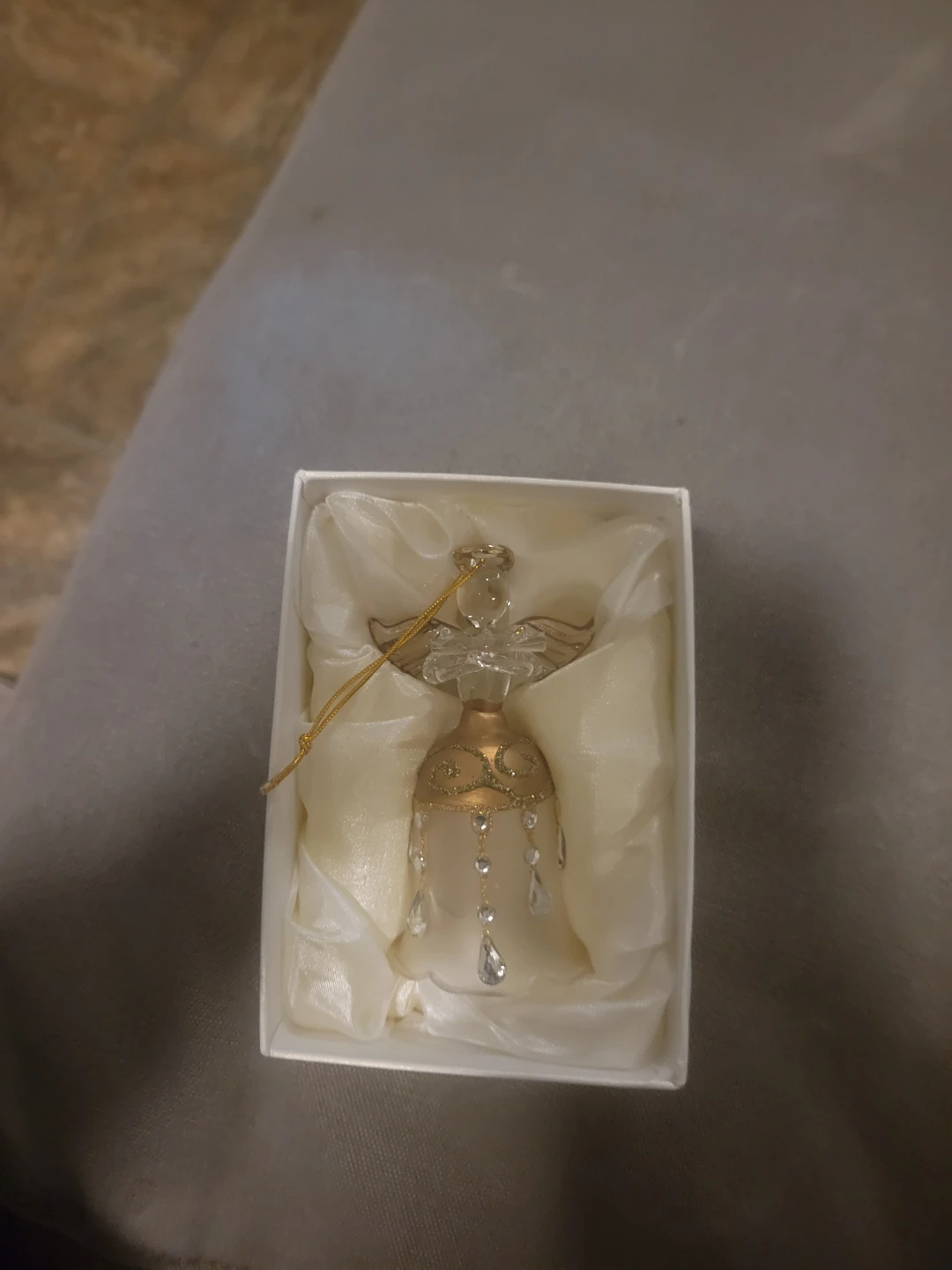 Glass Angel Bell Ornament