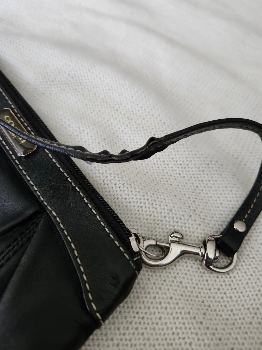 COACH Black Leather Wristlet Pouch - photo 5