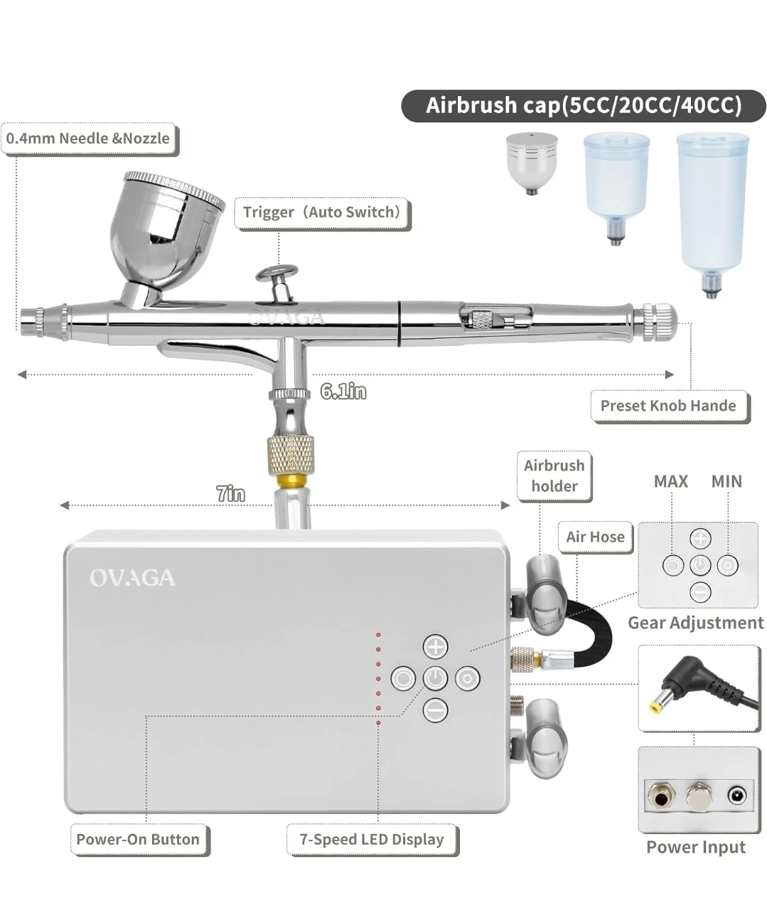55PSI Ultra-Silent Airbrush Kit - photo 2