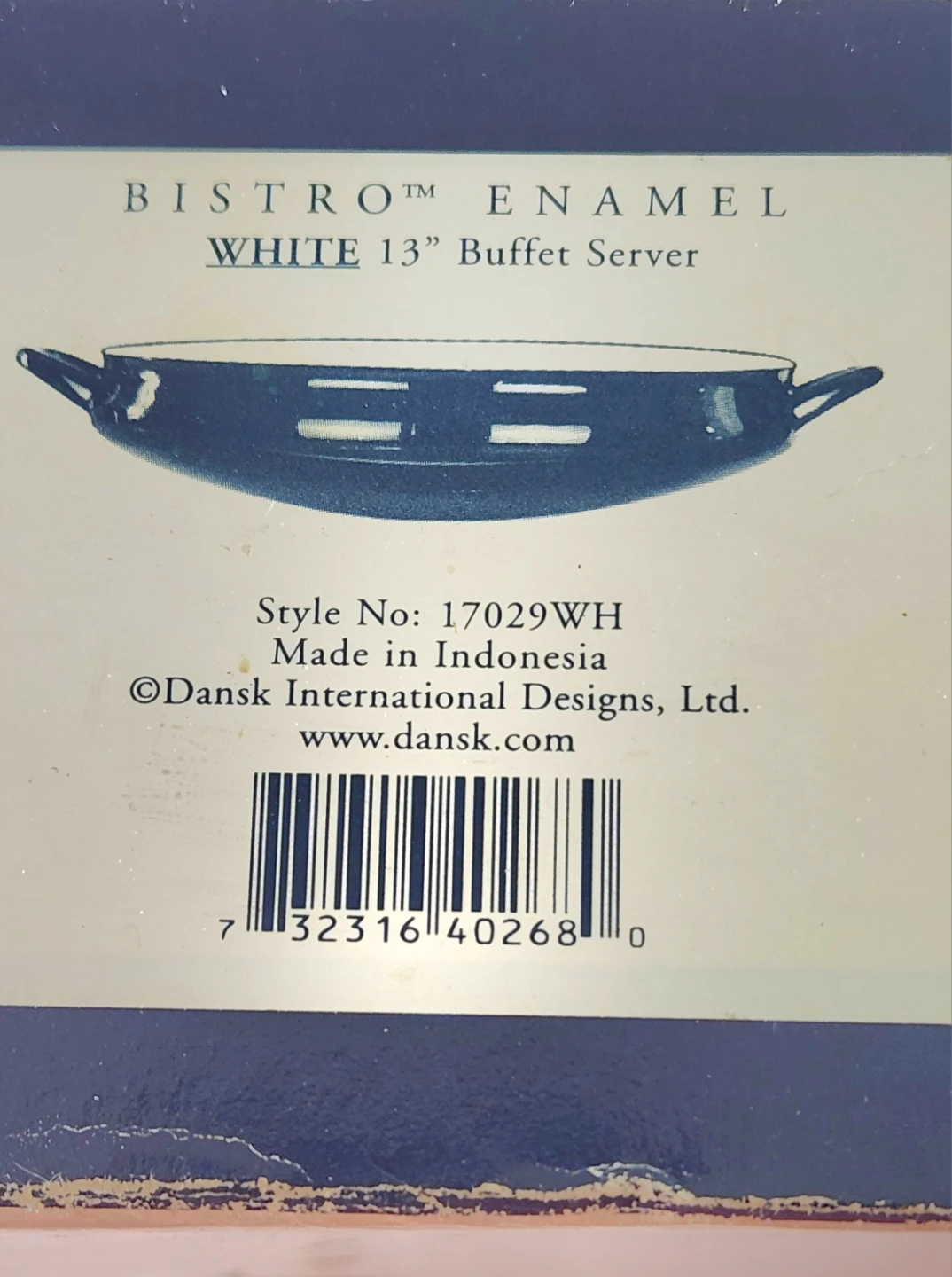 DANSK 13" white paella pan - photo 3