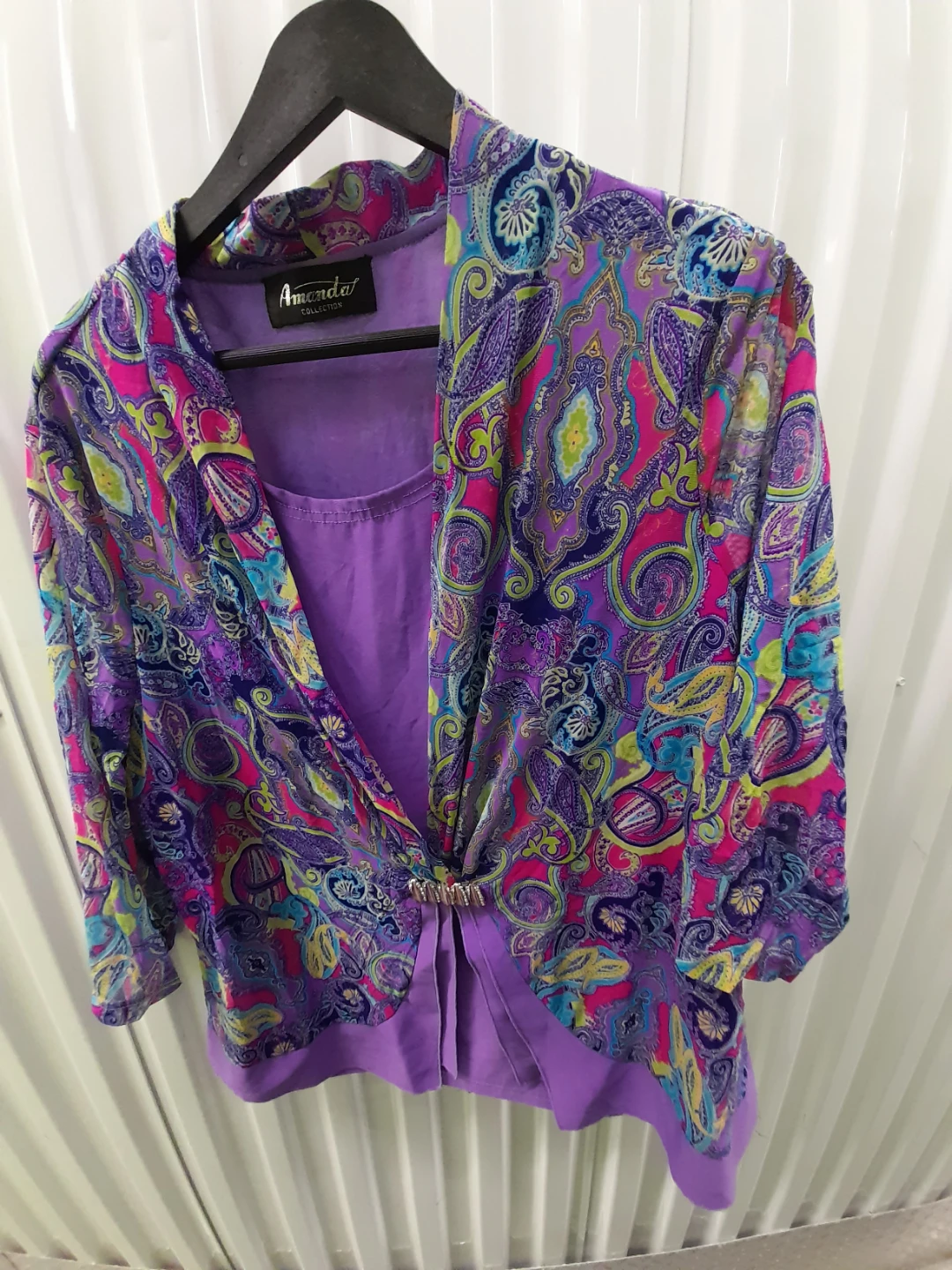 Ammardal Women's 2-Piece Paisley Print Top