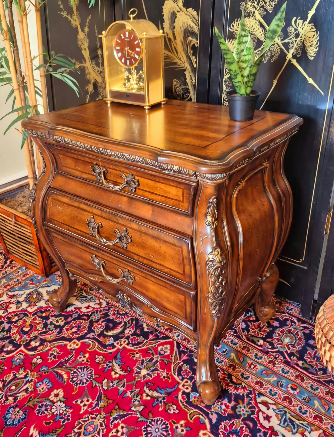 Pair Of Brand New Michael Amini Solid Wood Nightstands