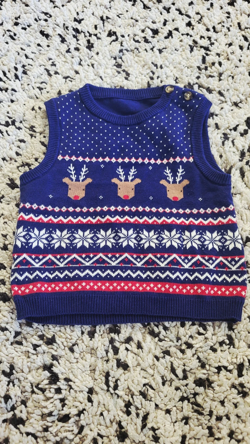 Mini Club Baby Reindeer Sweater Vest 9-12 Months