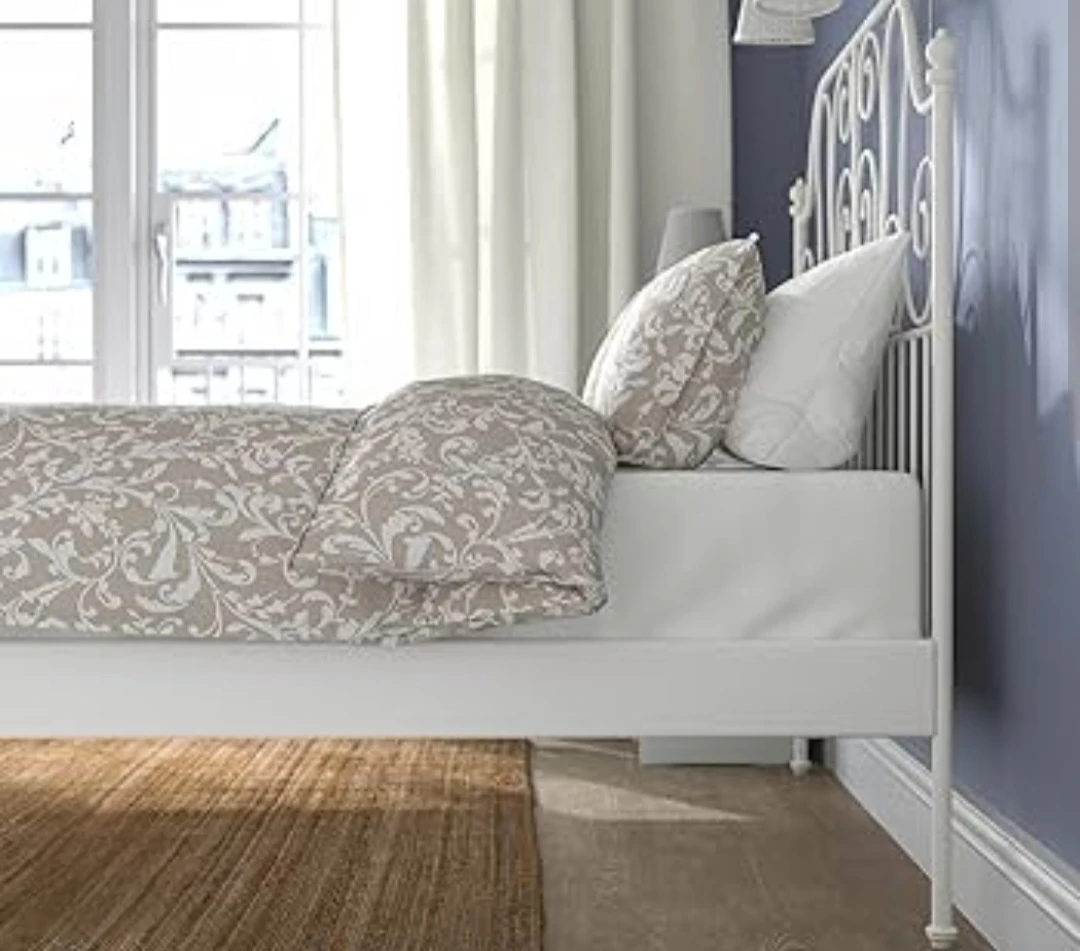 IKEA White Metal Bed Frame - Queen Size - photo 3