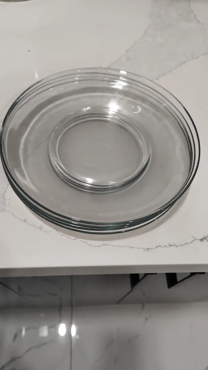 Set of 4 Clear Glass Charger Plates