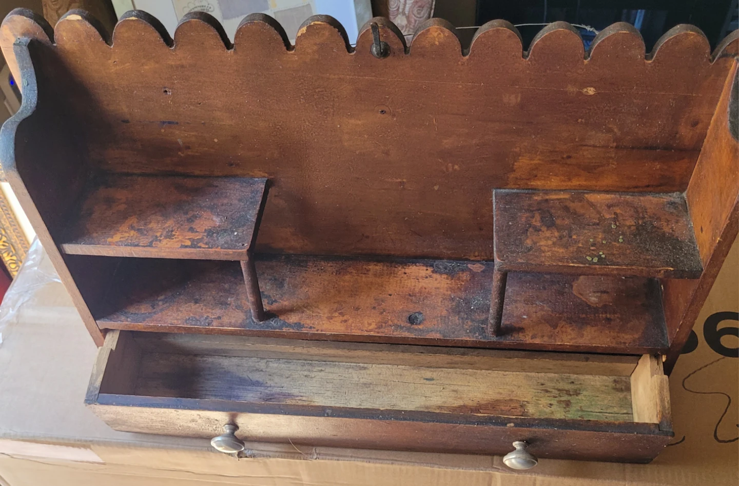 Antique Spice and Herb Rack Shelf. - photo 2