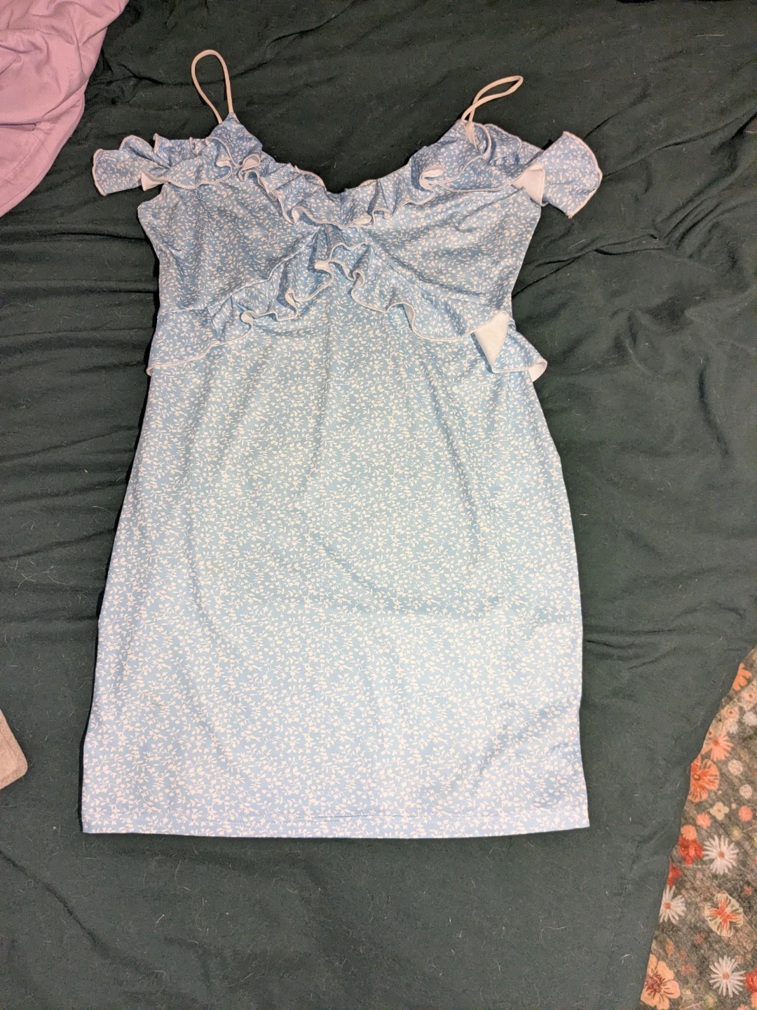 Blue floral dress