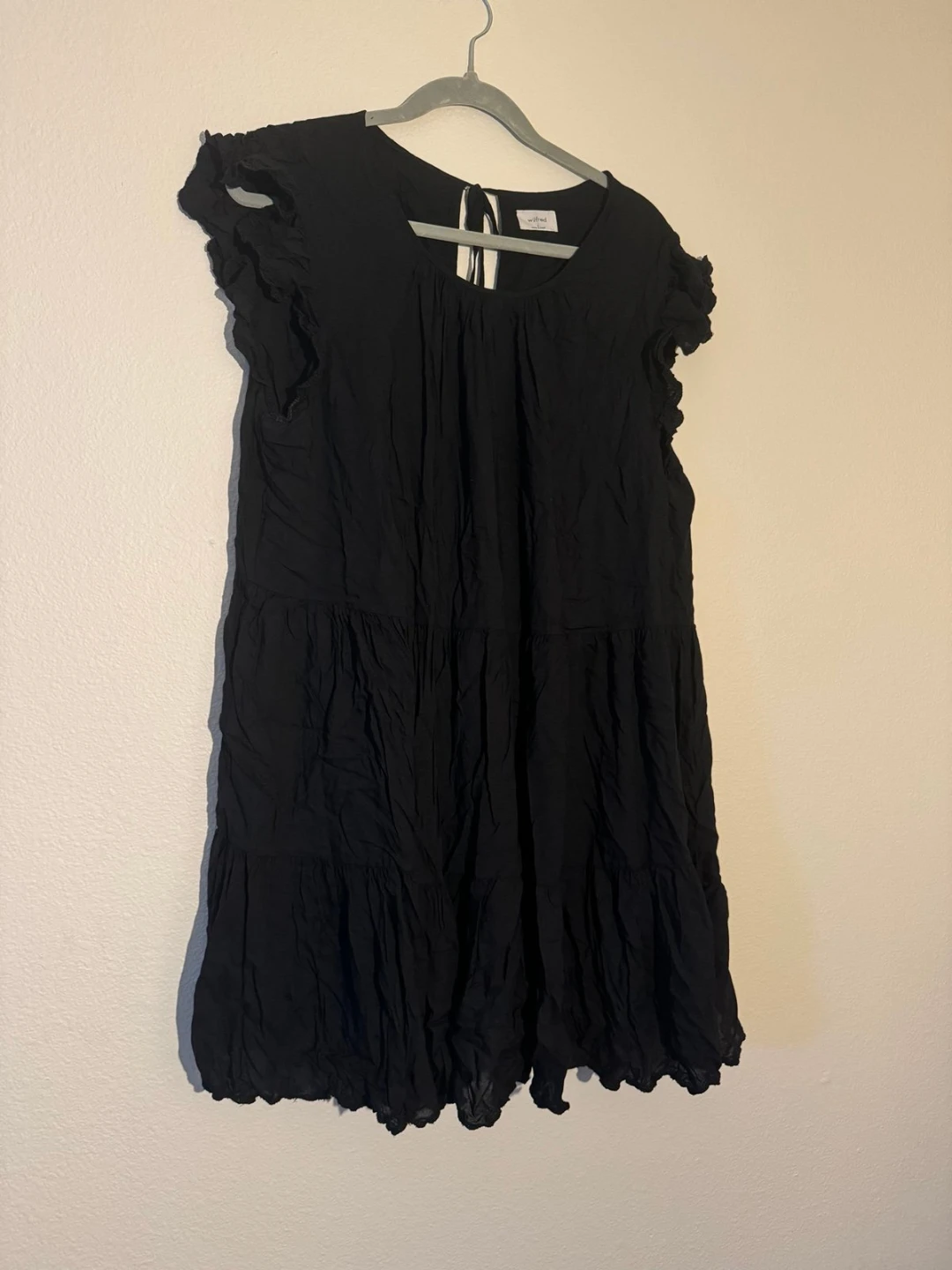 Wilfred babydoll Black Tiered Mini Dress XS - photo 3