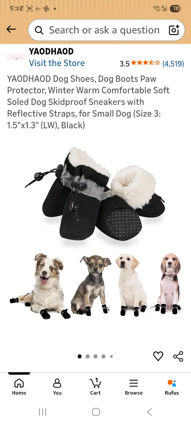 Dog Shoes - Size 3