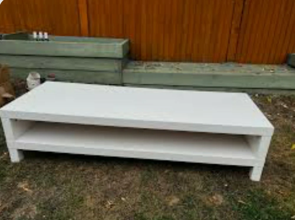 White coffee table, bench, or TV Stand - photo 2