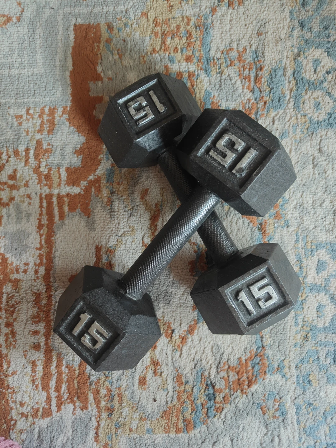 Two 15 lb Dumbbells