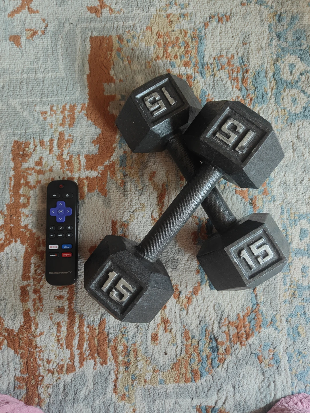 Two 15 lb Dumbbells - photo 2