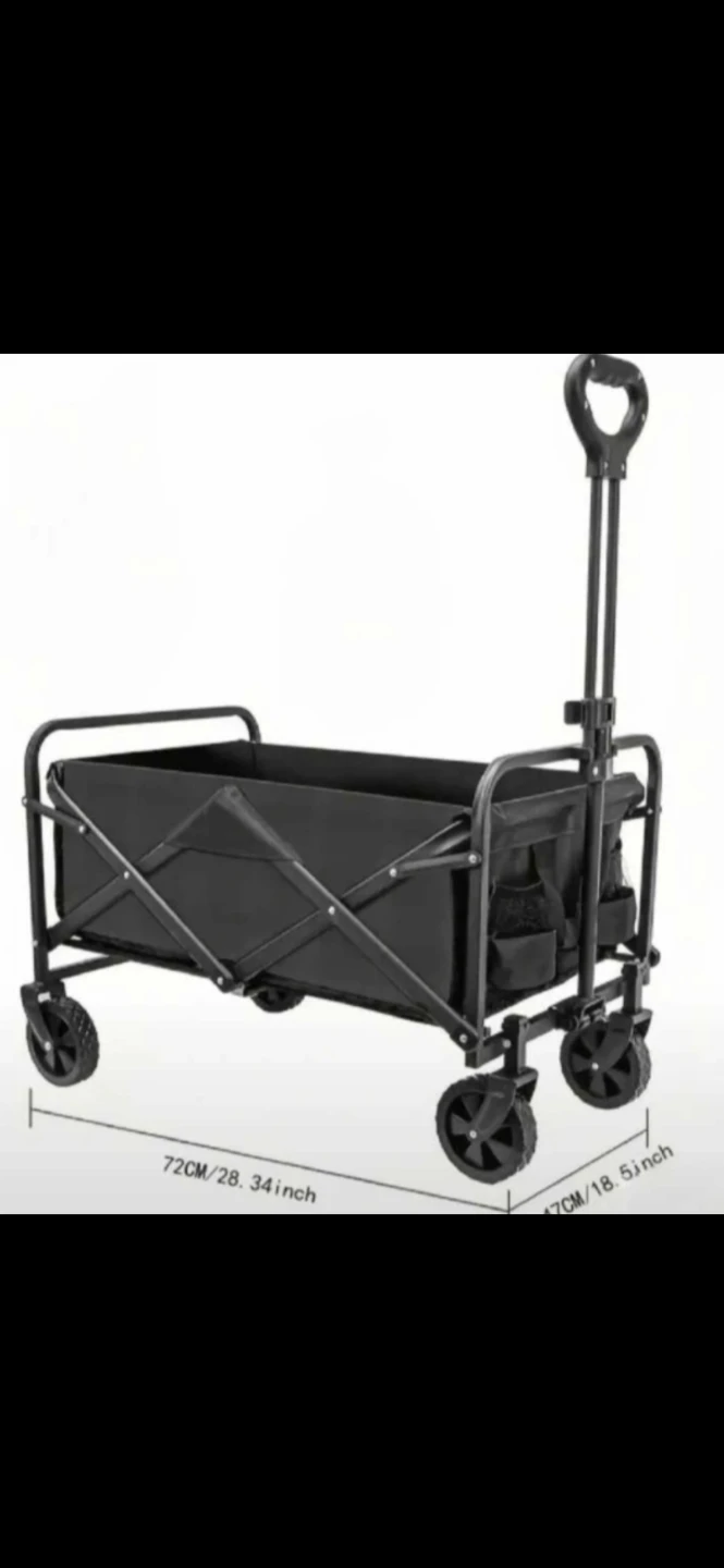 Black Folding Wagon Cart