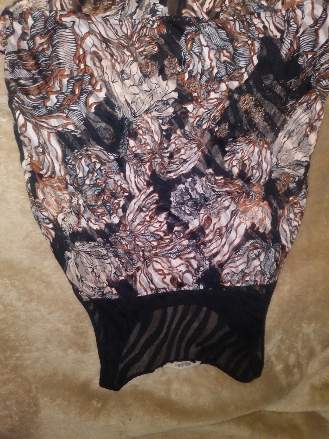 Sheer Floral Print Blouse