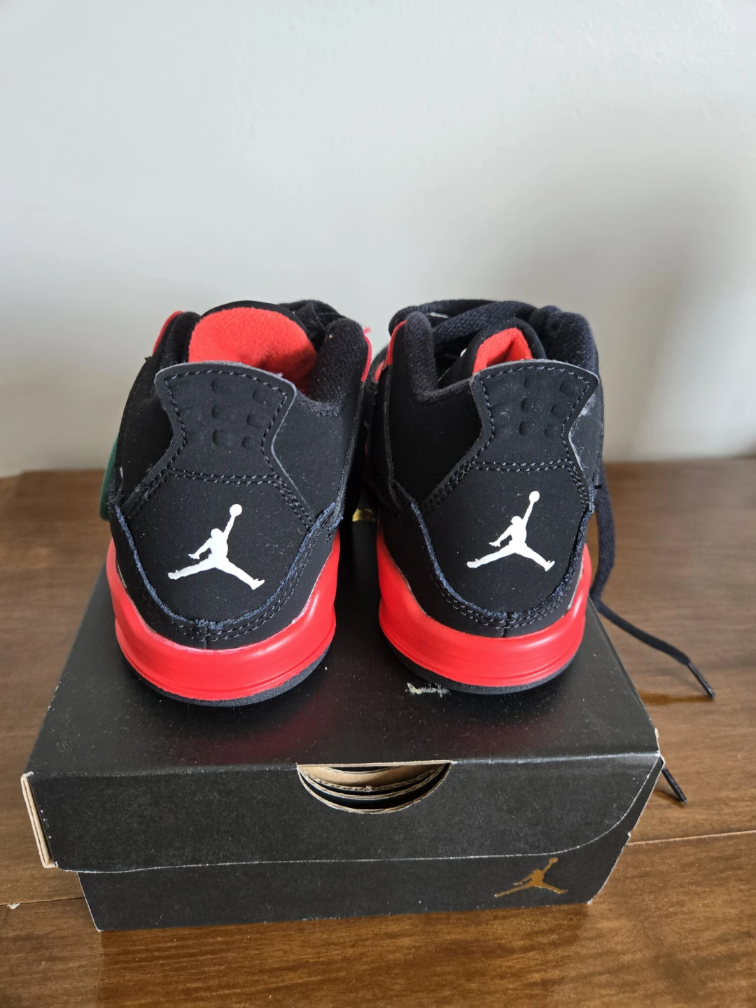 Jordan 4 Retro (PS) Black Multi-Color Toddler Shoes