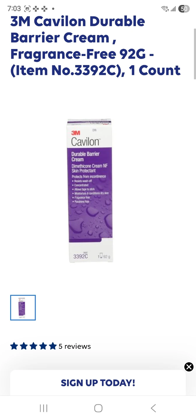 3M Cavilon Durable Barrier Cream 92g